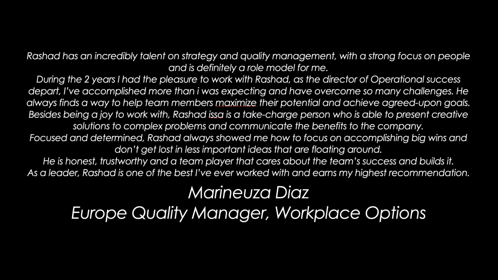 Testimonial from Marineuza Diaz