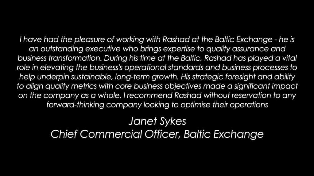 Testimonial from Janet Sykes, Chief Commercial Officer, Baltic Exchange